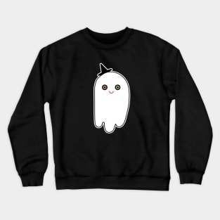 cute Halloween ghost with witch's hat Crewneck Sweatshirt